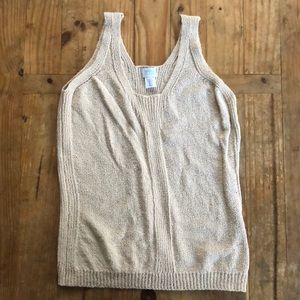 NWOT Sigrid Olsen W’s M tan sweater tank